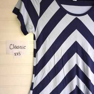 xxs lularoe classic t tshirt shirt top brand new nwt bnwt light blue navy